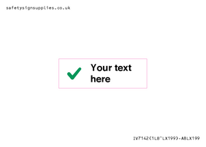 Custom plain background, green tick sign